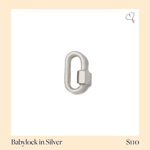 Marla Aaron Silver Babylock + 18” square link chain in silver
